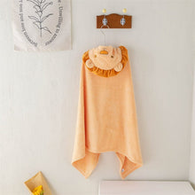 Load image into Gallery viewer, 9020AC-Cartoon coral fleece children's water-absorbing quick-drying hooded cloak bathrobe bath towel