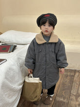 Load image into Gallery viewer, D83256SE-Winter lamb fur collar plus velvet thickened mid-length windbreaker jacket