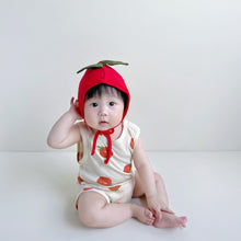Load image into Gallery viewer, 081502LS-Korean version tomato print bodysuit + hat