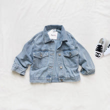 Load image into Gallery viewer, 23167PCW-Autumn and winter Japanese parent-child wear heavy washed denim worn tops and jackets