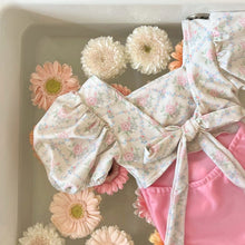 Load image into Gallery viewer, Y9441LS-Summer floral stitching halter back swimsuit