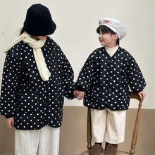 將圖片載入圖庫檢視器 M8009PCW-秋冬棉衣內膽波點夾棉親子外套