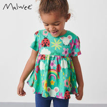 Load image into Gallery viewer, 9243DS-malwee European and American girls skirt style short-sleeved top