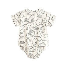 Load image into Gallery viewer, BCS1028TG-Summer Korean cotton newborn animal print short-sleeved top + butt pants two-piece set