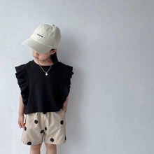 Load image into Gallery viewer, BB2221PCW-Spring and summer Japanese style girls' short-sleeved tops with ruffled sleeves and parent-child outfit