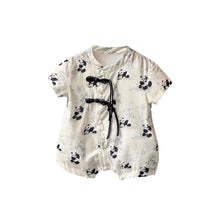 Load image into Gallery viewer, 2402360LS-Summer new Chinese style short-sleeved pure cotton thin crawling suit