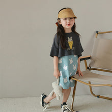 Load image into Gallery viewer, <Taiwan Pavilion> 202339TG-Summer cute short top + full print vest skirt