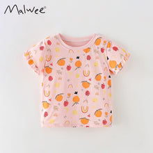 Load image into Gallery viewer, 8128SE-malwee European and American small and medium-sized children's girls printed cute tops