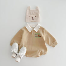 Load image into Gallery viewer, Y9392LS-Spring and Autumn Cotton Cartoon Print POLO Collar Long Sleeve Bodysuit