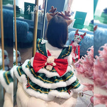Load image into Gallery viewer, 11602DS-Winter Christmas Lolita Cake Dress + Deer Antler Headband + Socks & Inner Top