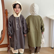 Load image into Gallery viewer, C83366SE-Medium-length stylish children's hooded windbreaker jacket