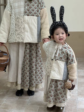 將圖片載入圖庫檢視器 D83505PCW-冬季韓版夾棉拼接外套&裙子