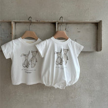 Load image into Gallery viewer, Y9448LS-Summer short-sleeved bunny print bodysuit