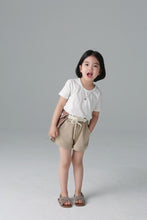 Load image into Gallery viewer, BB2426PCW-Summer short-sleeved T-shirt for boys and girls solid color basic round neck parent-child top