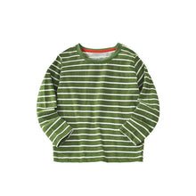 Load image into Gallery viewer, 8573SE-Autumn European and American children's round neck striped long-sleeved bottoming top
