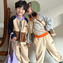 Load image into Gallery viewer, C85070TG-Baby sports color matching casual sweatshirt jacket and pants two-piece set