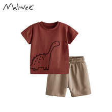 Load image into Gallery viewer, 9553TG-malwee European and American children's casual round neck short-sleeved two-piece suit