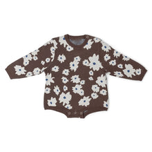 Load image into Gallery viewer, MY9304LS-Baby Fashion Flower Long Sleeve Sweater Bodysuit + Hat