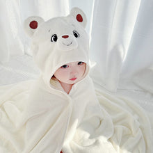 Load image into Gallery viewer, 9020AC-Cartoon coral fleece children's water-absorbing quick-drying hooded cloak bathrobe bath towel