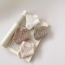 將圖片載入圖庫檢視器 W017AC-夏季超薄透氣精梳棉純色百搭網眼中筒襪