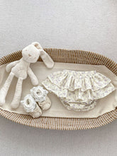 Load image into Gallery viewer, H10096SE- Summer flying sleeves lotus leaf collar solid color ribbed top & floral pants