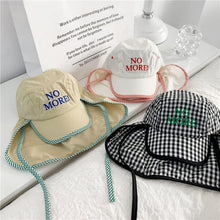 Load image into Gallery viewer, 23051203AC- Korean summer boys and girls thin children's tie sunshade neck hat