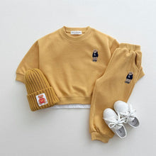 Load image into Gallery viewer, C133TG-Autumn Korean version of cartoon bear casual sports sweater trousers two-piece set