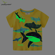 Load image into Gallery viewer, 67192SE-Shark pattern luminous children's short-sleeved top