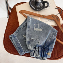 Load image into Gallery viewer, TC1148PA-Autumn Korean style boys and girls solid color ripped jeans