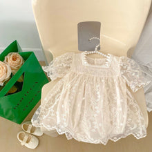 Load image into Gallery viewer, k2689LS-Sweet princess short-sleeved mesh baby jumpsuit