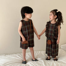 Load image into Gallery viewer, X85235TG-Summer baby casual vest brother and sister suit