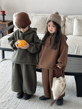 Load image into Gallery viewer, 25D02TG-冬季一體絨連帽加厚兩件套