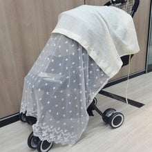 Load image into Gallery viewer, YT040AC-INS Children's stroller mosquito net cartoon embroidery bear rabbit tiger yarn cover free installation baby mesh mosquito cover