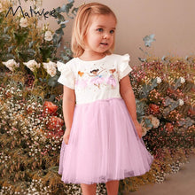 Load image into Gallery viewer, 9332DS-Summer European and American children's casual round neck girl's gauze dress