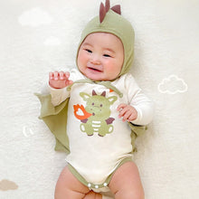 Load image into Gallery viewer, 24030411LS-Korean Spring Fire Dragon Printed Bodysuit + Hat