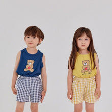 Load image into Gallery viewer, 53116TG-Summer Korean style bear print children's vest two-piece set