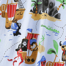 Load image into Gallery viewer, 92106SE-Summer round neck European and American children's pirate casual print short-sleeved top