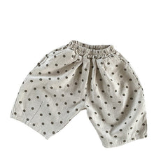 Load image into Gallery viewer, 2127PA-Summer polka dot cotton and linen shorts