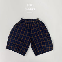 Load image into Gallery viewer, 1198PA- Forest retro casual plaid children's shorts
