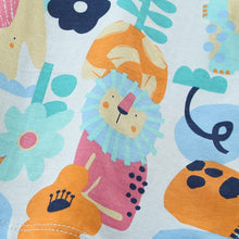 Load image into Gallery viewer, 92104SE-Summer European and American small and medium-sized colorful flower casual round neck top