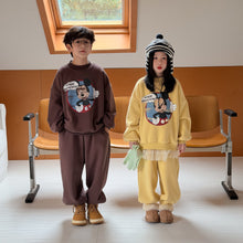 Load image into Gallery viewer, 2025D202TG-冬季復古卡通MK加絨休閒兩件套