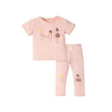Load image into Gallery viewer, 22047JG-Summer short-sleeved girls printed top + trousers home two-piece set