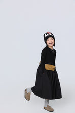 Load image into Gallery viewer, BB2629PCW-秋日法式拼接收腰洋裝