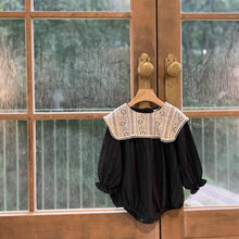 Load image into Gallery viewer, Y9306LS-Spring lace large lapel bodysuit