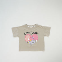 將圖片載入圖庫檢視器 24096PCW-夏裝韓版寬鬆愛心熊親子上衣【許願款】