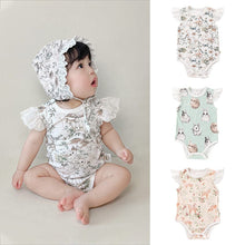 Load image into Gallery viewer, D23074LS-Summer short-sleeved lace bodysuit (without hat)