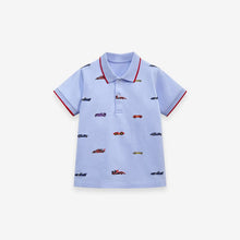 Load image into Gallery viewer, H55098SE-Summer short-sleeved T-shirts for small and medium-sized children's car cartoon polo shirts