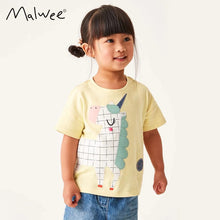 Load image into Gallery viewer, 92112SE-malwee summer girls round neck stylish short-sleeved T-shirt