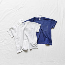 Load image into Gallery viewer, 23029SE-Pure cotton round neck pocket summer Japanese short-sleeved T-shirt parent-child outfit