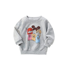 Load image into Gallery viewer, 8627SE-malwee autumn round neck casual girls printed long-sleeved top